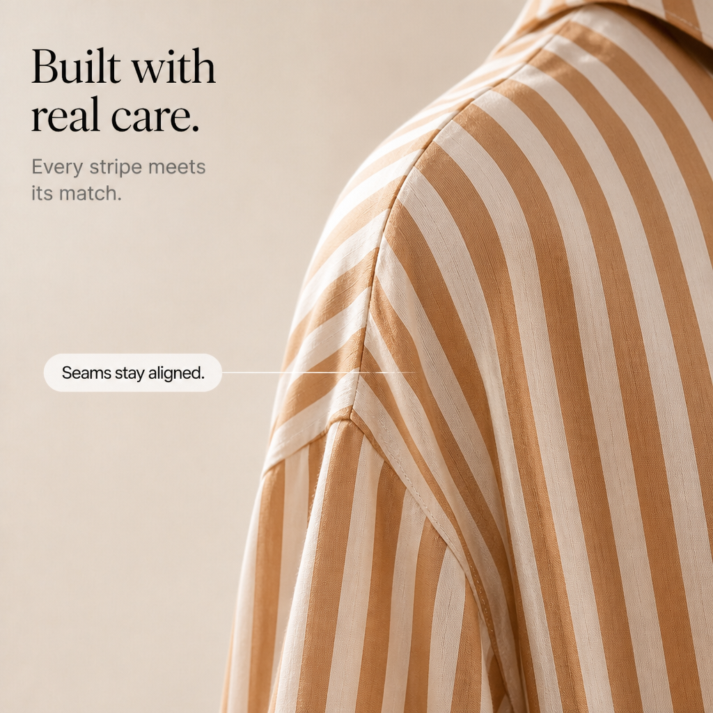 Wearbella – Striped Two-Piece Lantern Sleeve Set