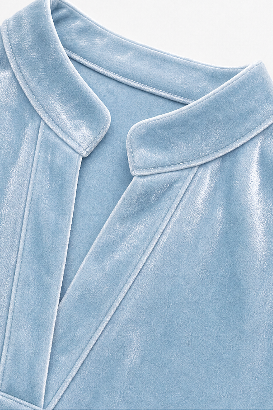 Velvael – V-Neck Velvet Like Blouse