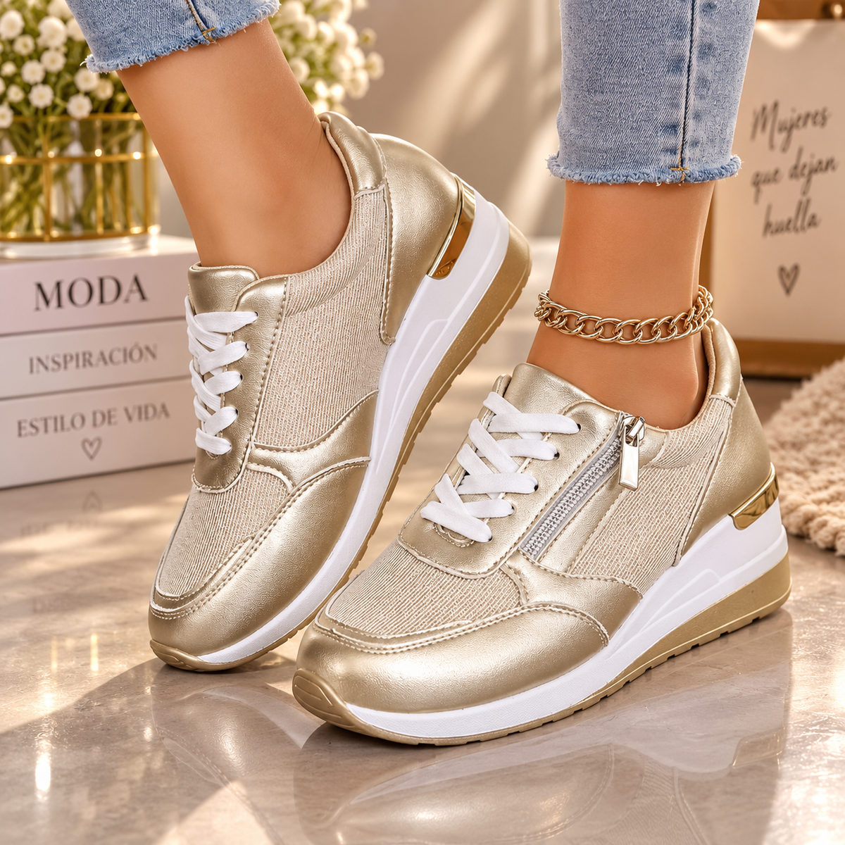 Annice - Side Zip Comfort Sneakers