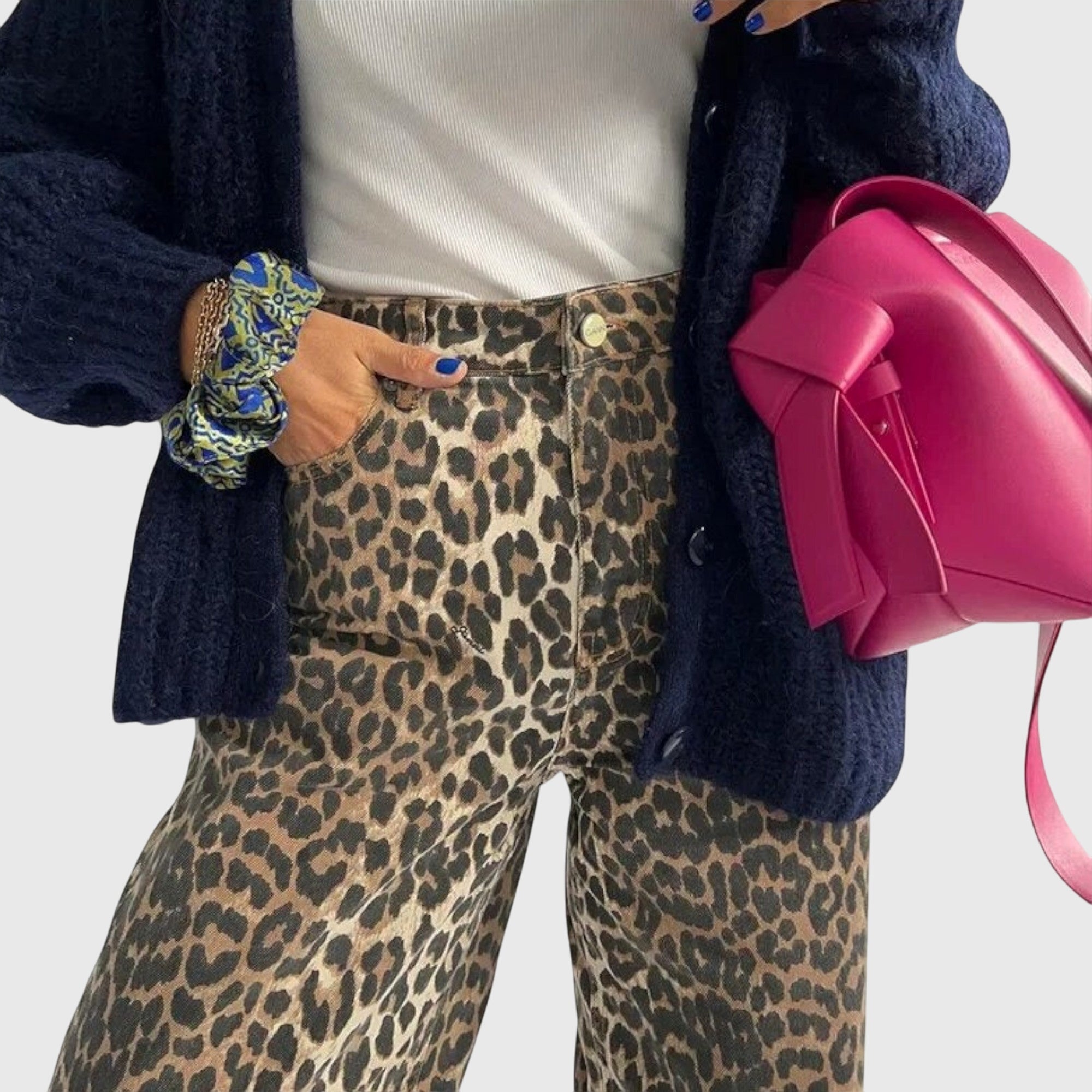 Chandra – Vintage džíny s leopardím vzorem