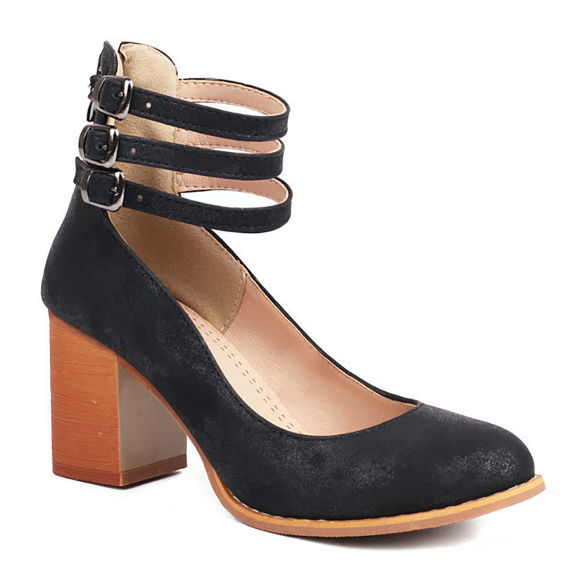 Narella™ | Sandalias elegantes de tacón medio y punta cuadrada