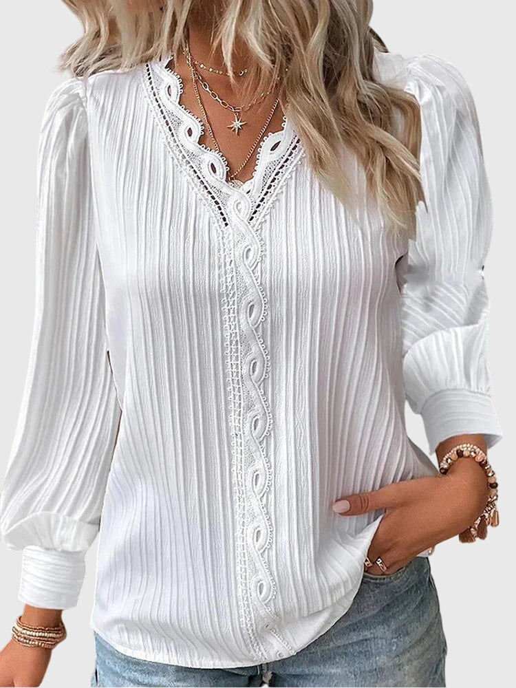 Andrea™ | Elegantní halenka s dlouhým rukávem