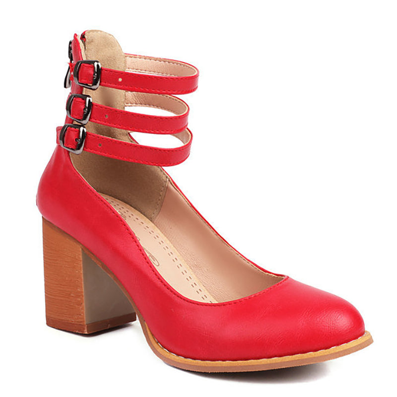 Narella™ | Sandalias elegantes de tacón medio y punta cuadrada