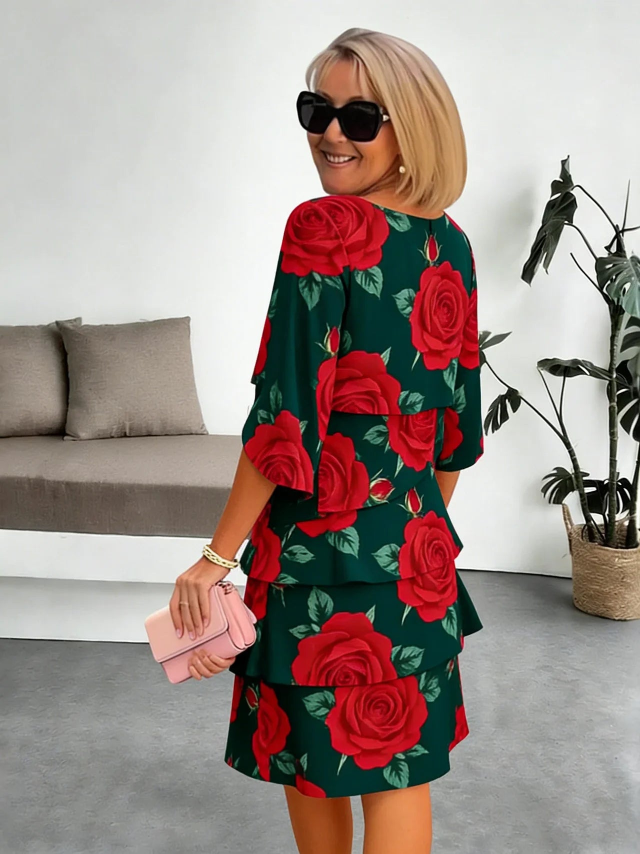 Sienna | Robe midi imprimée élégante et confortable