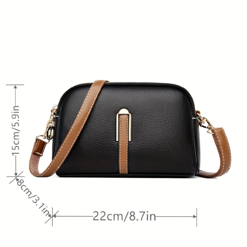 Bolso cruzado Mila con relieve Litchi