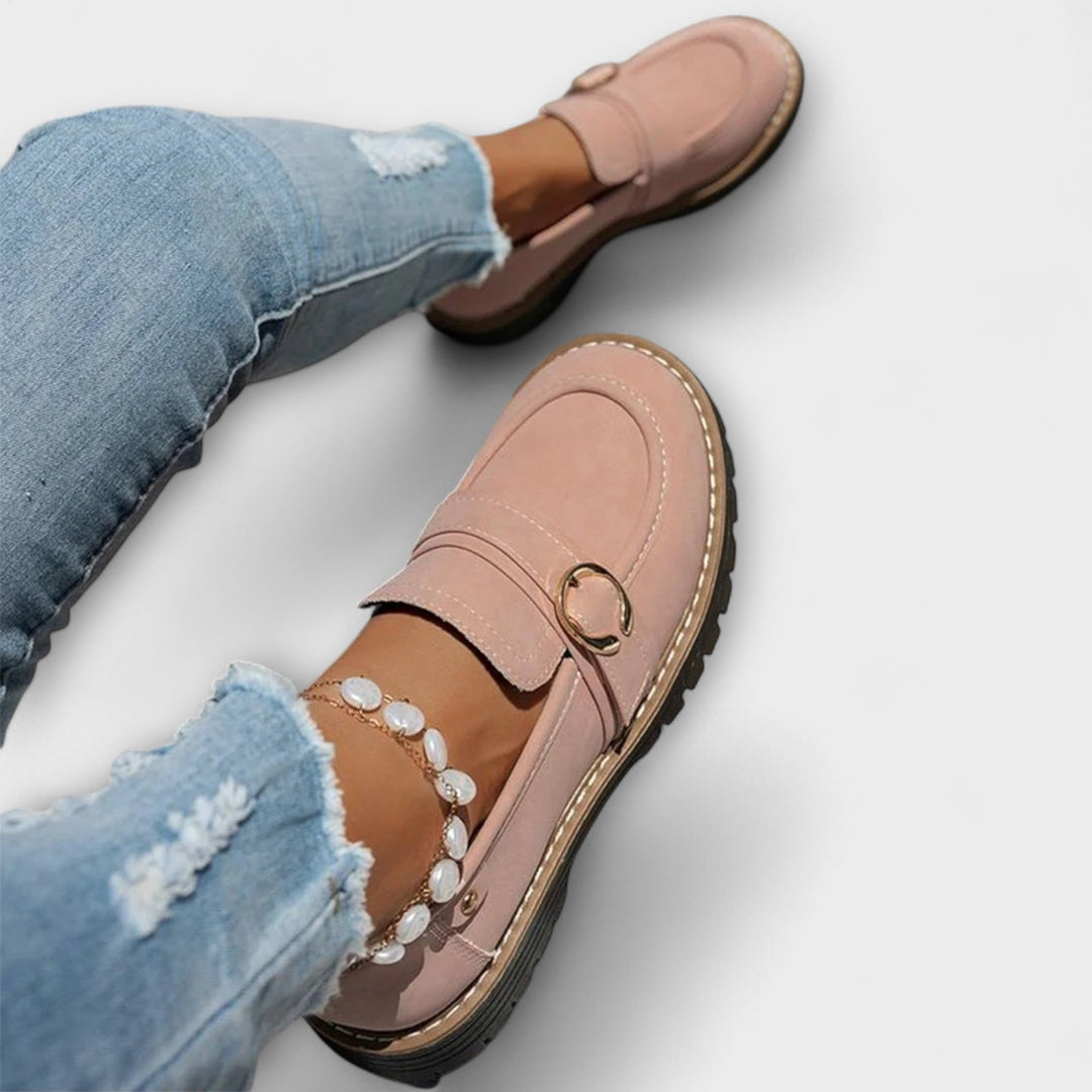 Lora – Elegant Light Moccasins with Rounded Toe for Exceptional Comfort