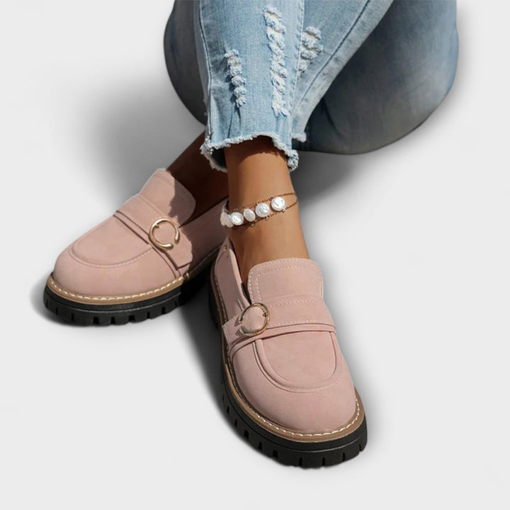 Lora – Elegant Light Moccasins with Rounded Toe for Exceptional Comfort