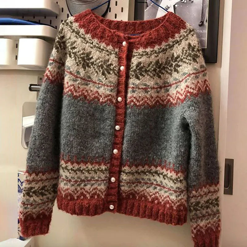 Atasha | Vintage islandský vlněný kardigan