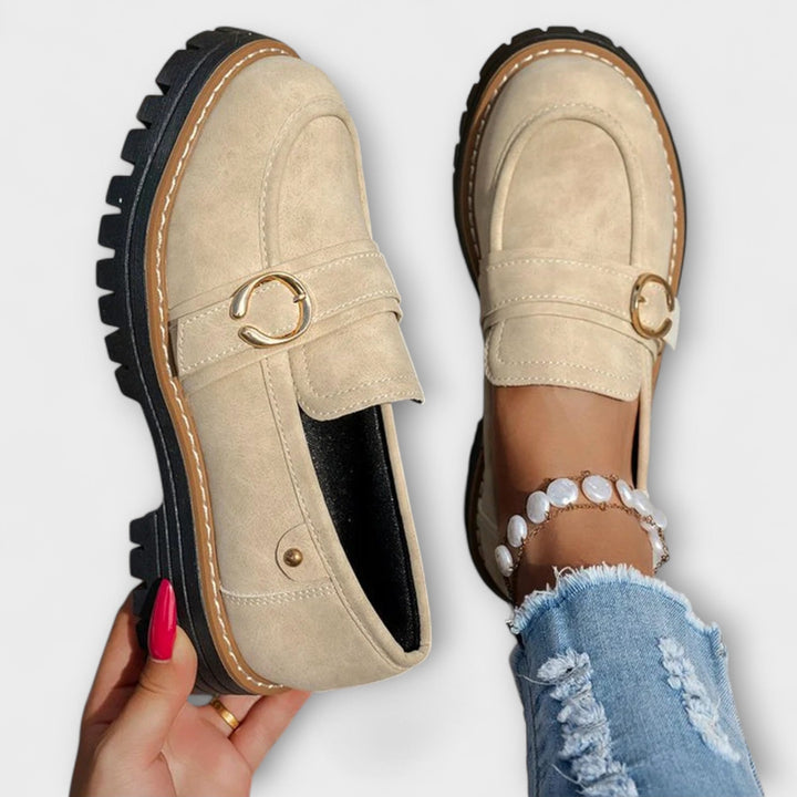 Lora – Elegant Light Moccasins with Rounded Toe for Exceptional Comfort