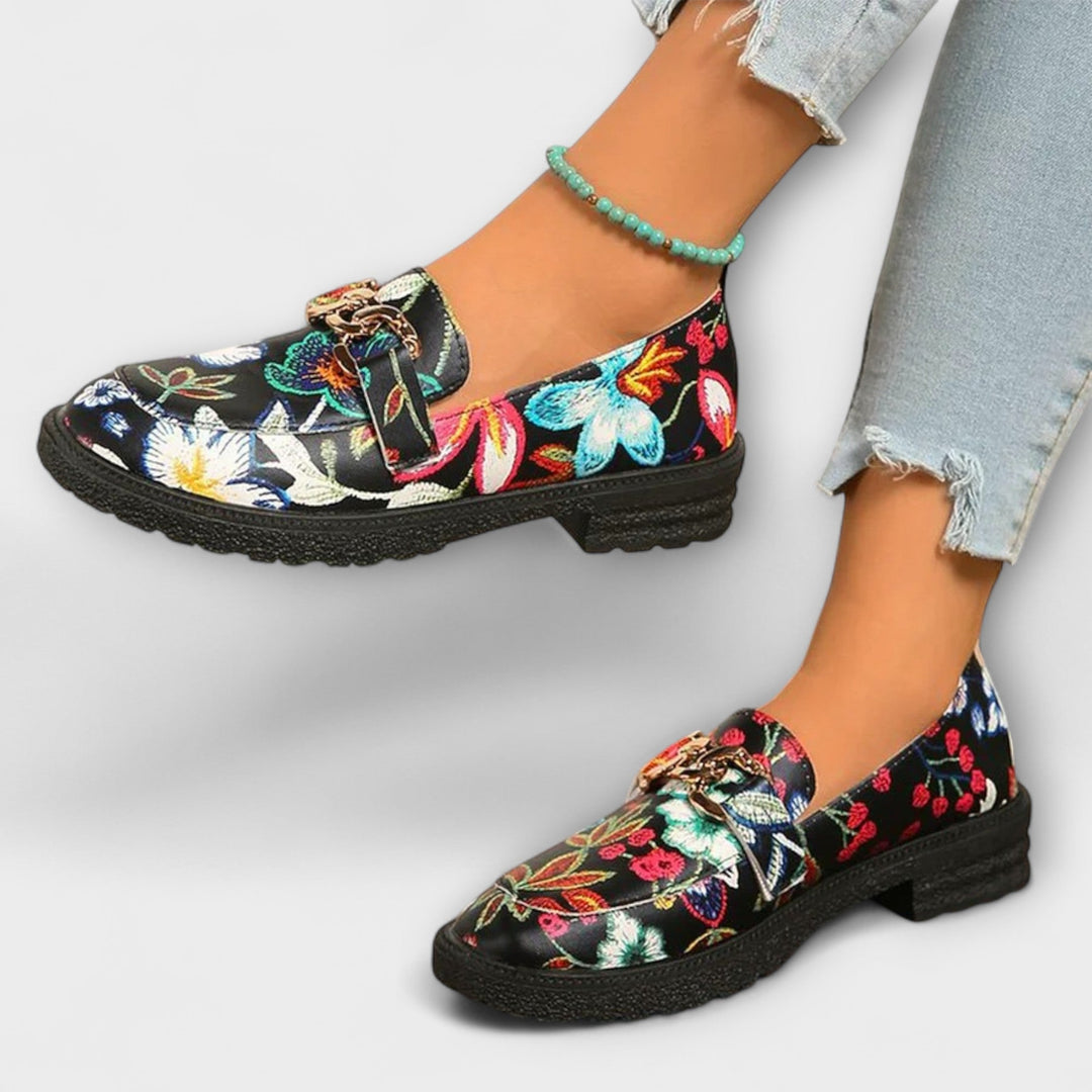 Orla – Colorful Floral Pattern Loafers for a Trendy and Elegant Look