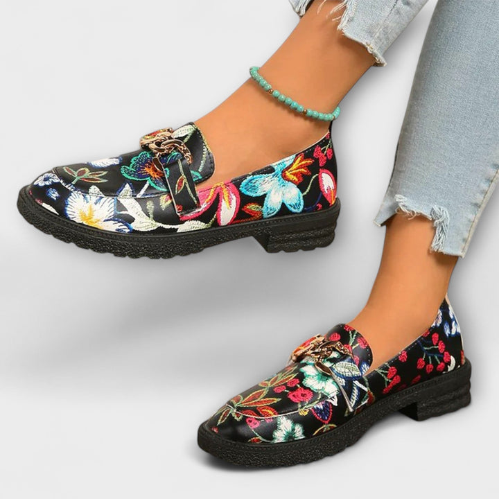 Orla – Colorful Floral Pattern Loafers for a Trendy and Elegant Look