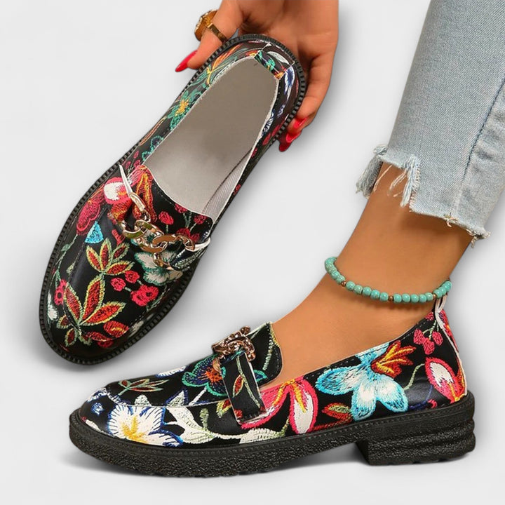 Orla – Colorful Floral Pattern Loafers for a Trendy and Elegant Look