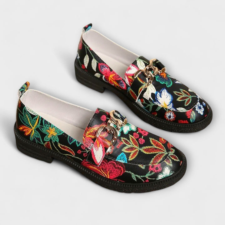 Orla – Colorful Floral Pattern Loafers for a Trendy and Elegant Look