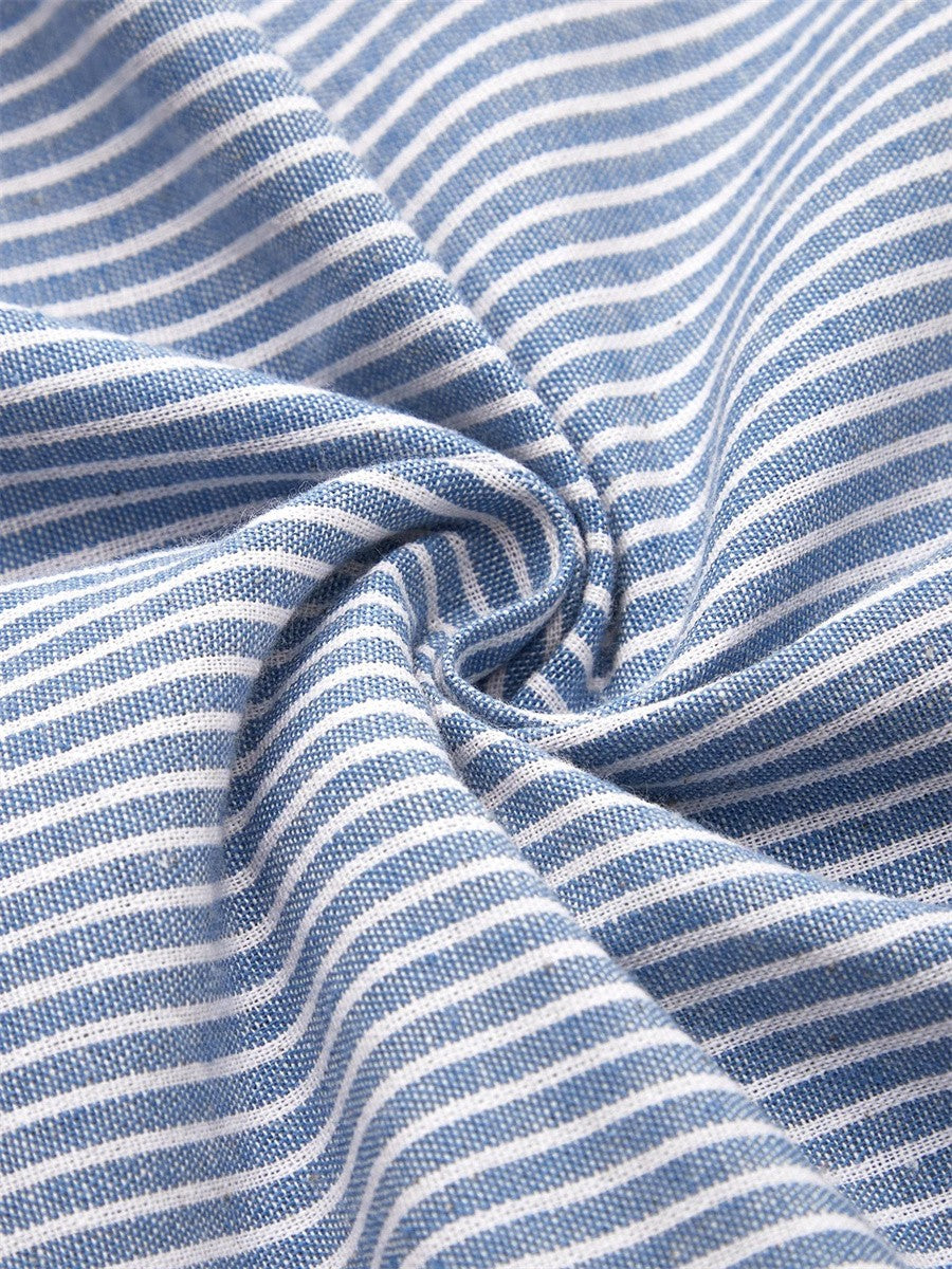 Mevara - Striped Woven Summer Dress