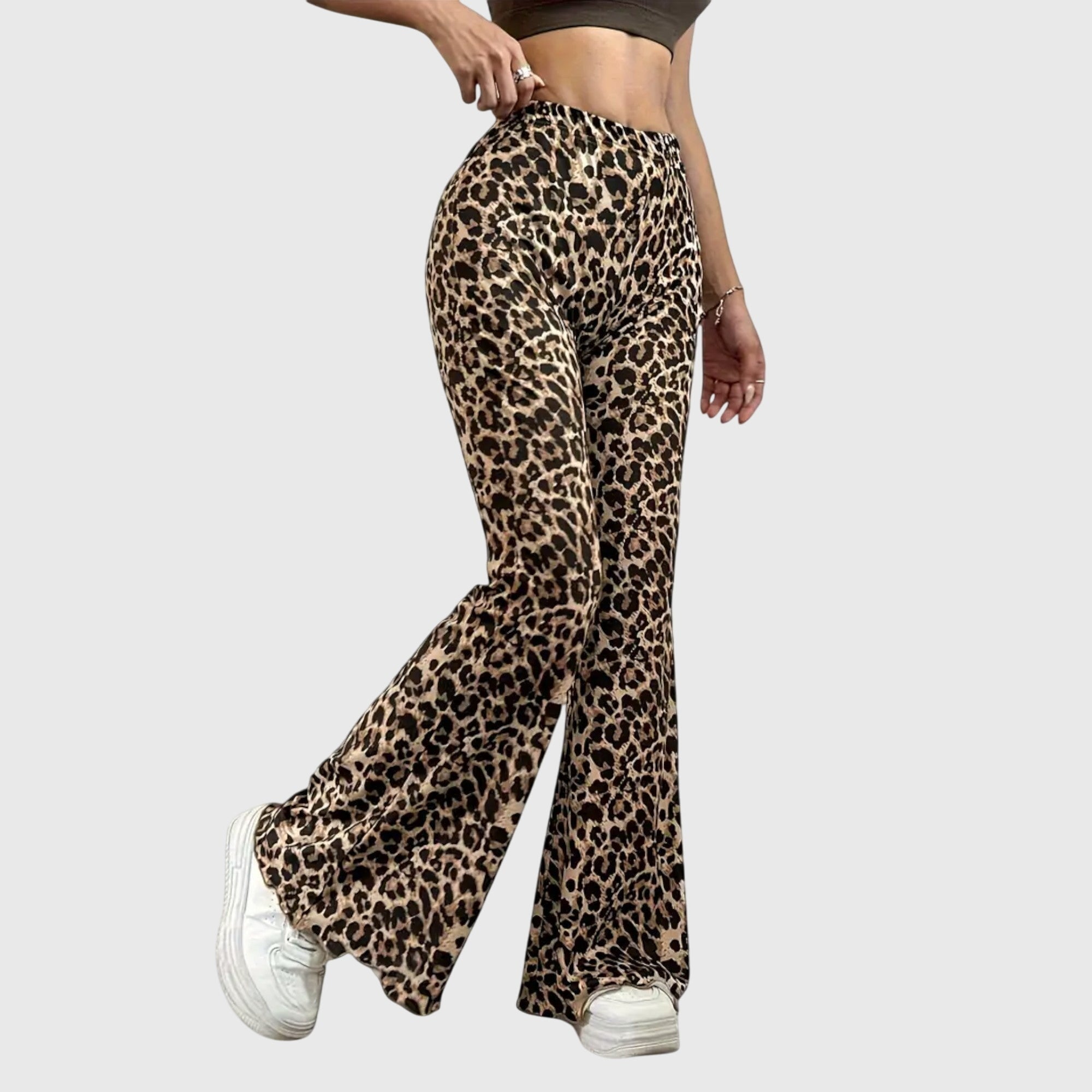 Leopardí kalhoty se zvonovou sukní