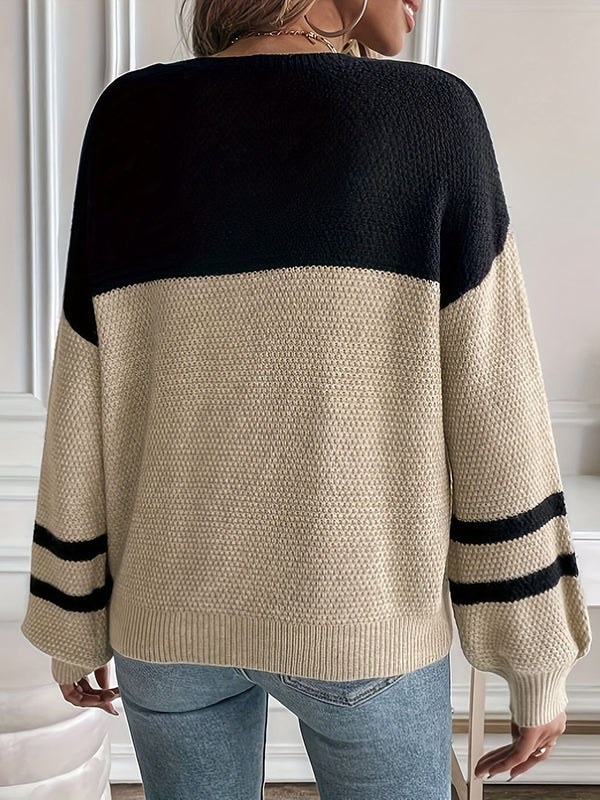 Brylee | Pull en maille bicolore