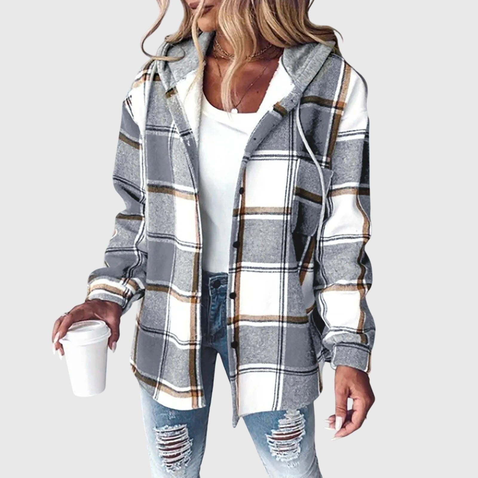 Martina™ | Chaqueta de Mujer con Tapeta de Botones de Malla