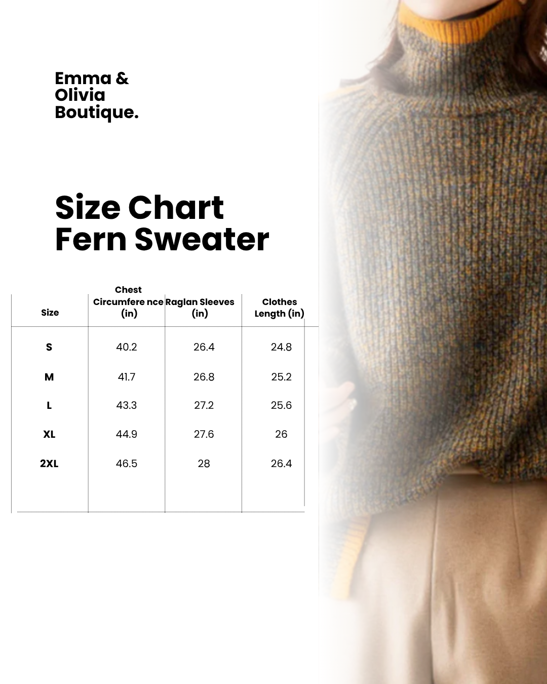 FERN COZY STRIPE TURTLENECK SWEATER