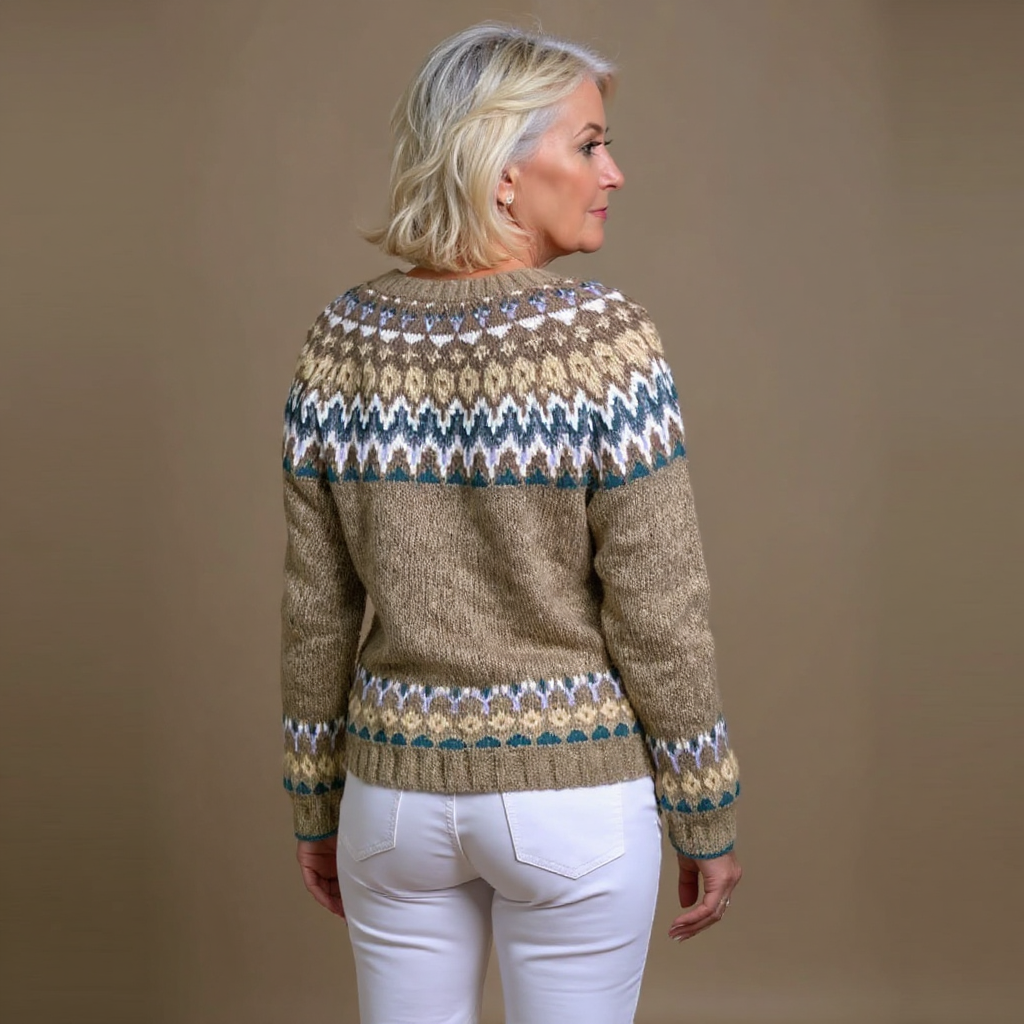 Cora | Vintage islandský vlněný kardigan