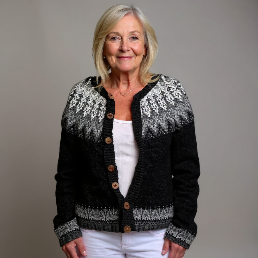 Nevaeh | Vintage Icelandic Wool Cardigan