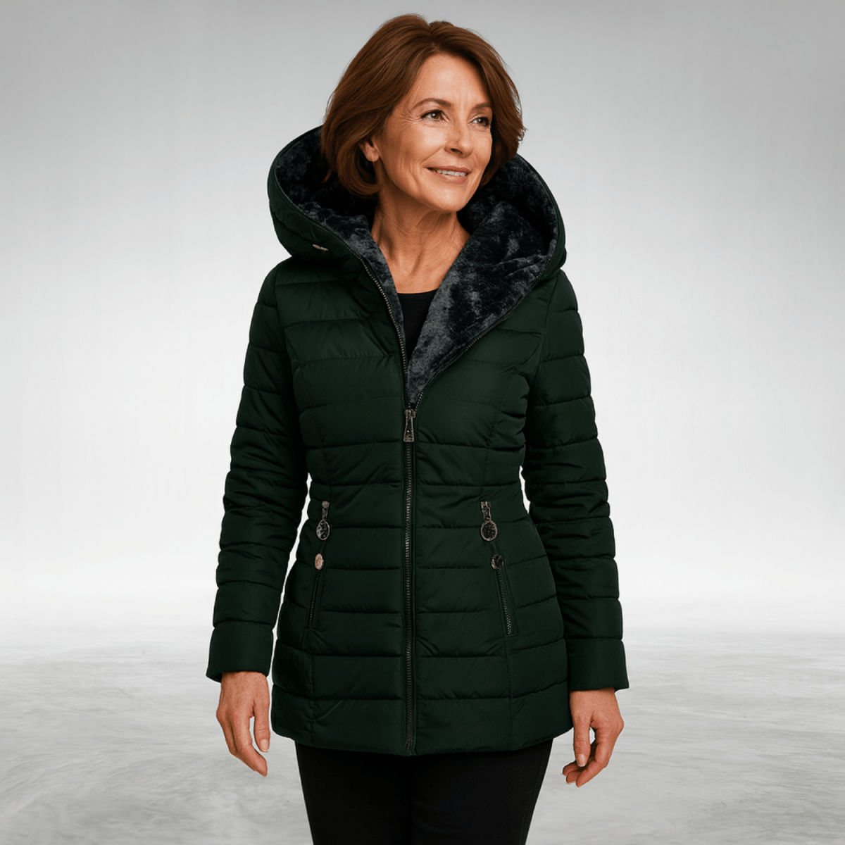 GABRIELLE | VESTE D'HIVER DOUBLÉE DE MOLLETON