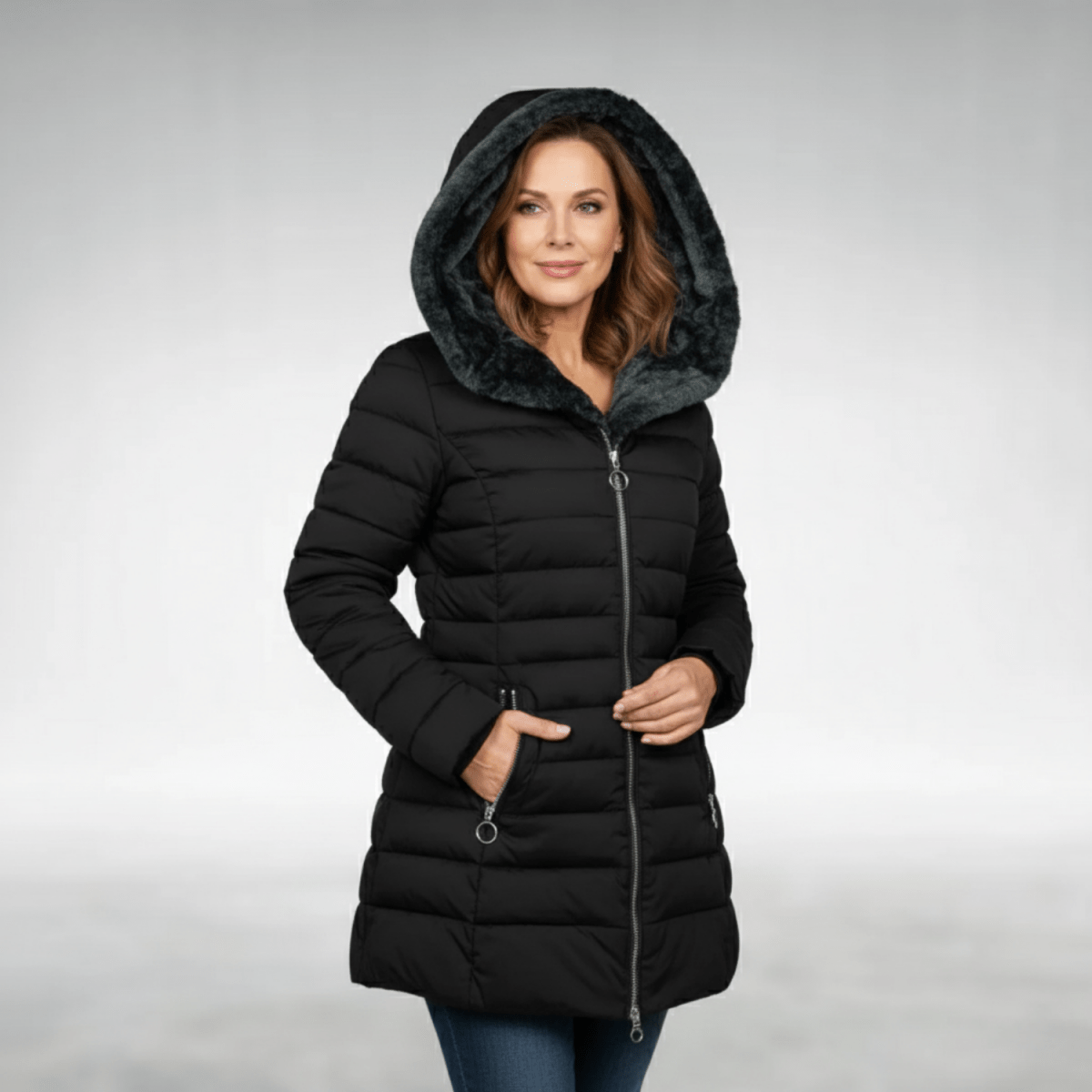 GABRIELLE | VESTE D'HIVER DOUBLÉE DE MOLLETON