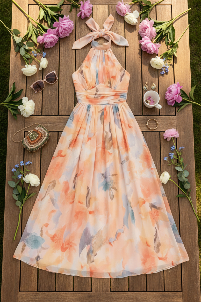 Esther™ | Robe Col Halter