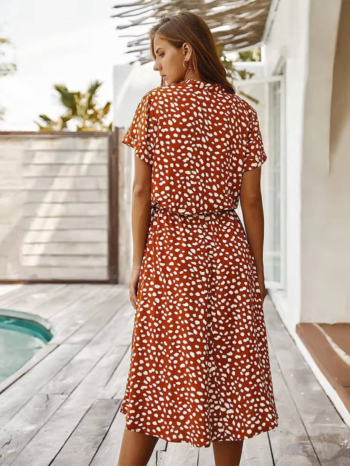 Novella - Button Front Casual Midi Dress