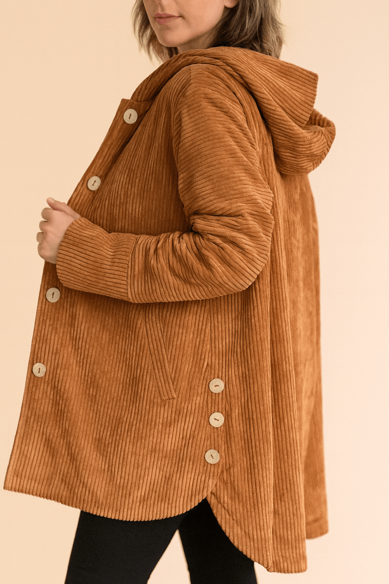 INDIE | VESTE À CAPUCHE EN VELOURS CÔTELÉ