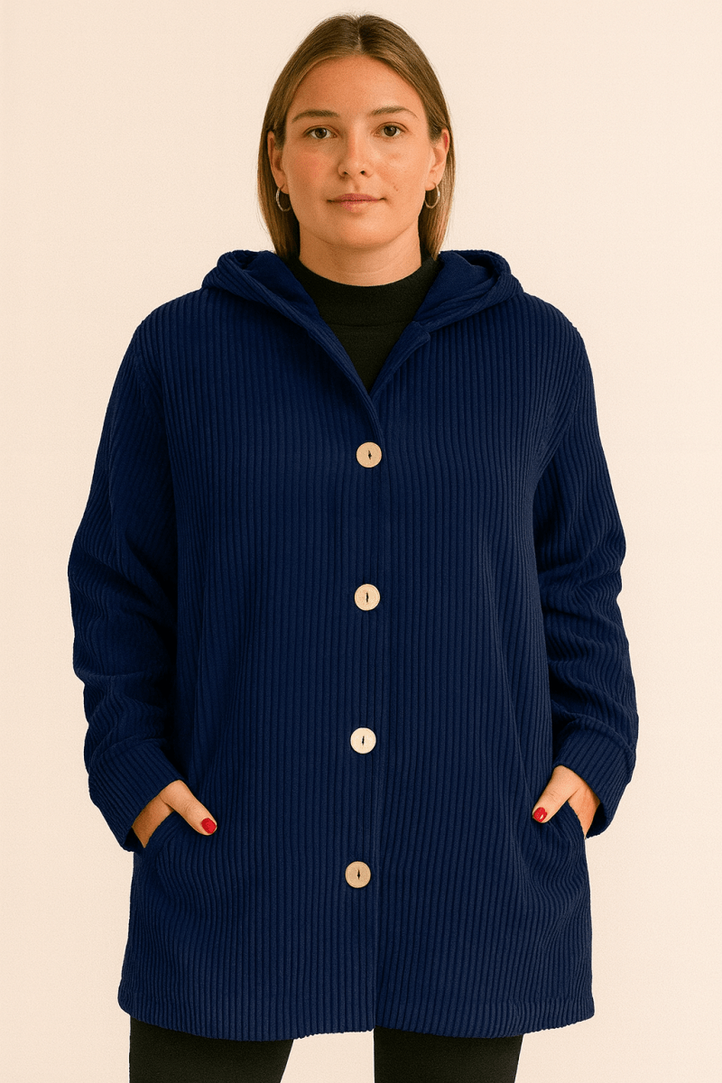INDIE | VESTE À CAPUCHE EN VELOURS CÔTELÉ