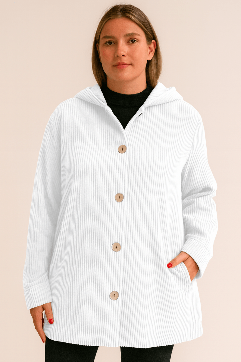 INDIE | VESTE À CAPUCHE EN VELOURS CÔTELÉ