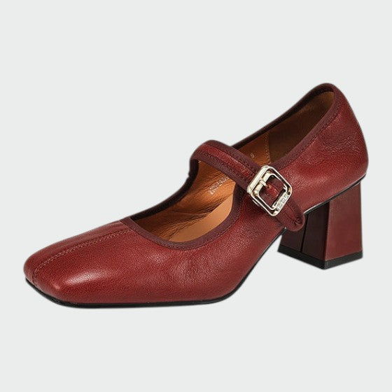 Olivia - Zapatos Mary Jane con hebilla y tacón bloque