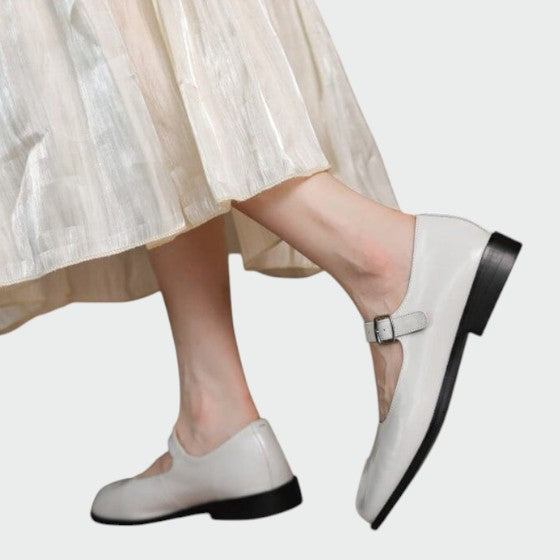 Olivia - Zapatos Mary Jane con hebilla y punta dividida