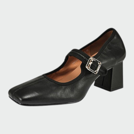 Olivia - Zapatos Mary Jane con hebilla y tacón bloque