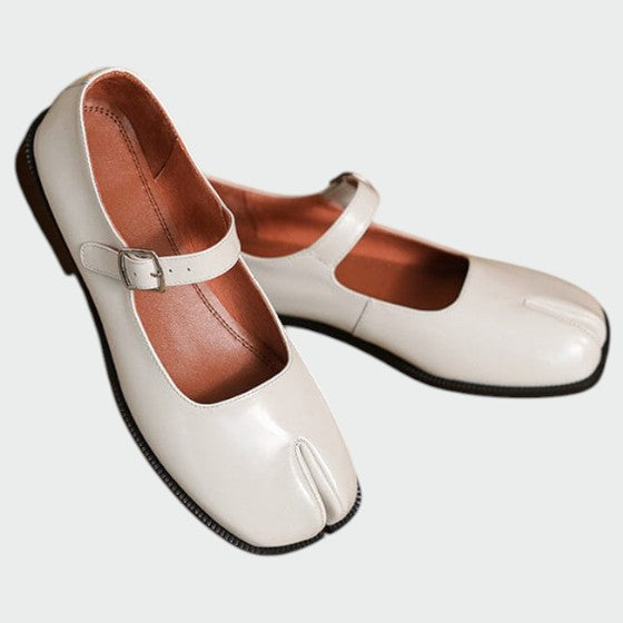 Olivia - Zapatos Mary Jane con hebilla y punta dividida