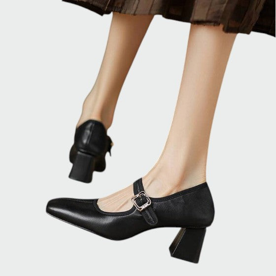 Olivia - Zapatos Mary Jane con hebilla y tacón bloque