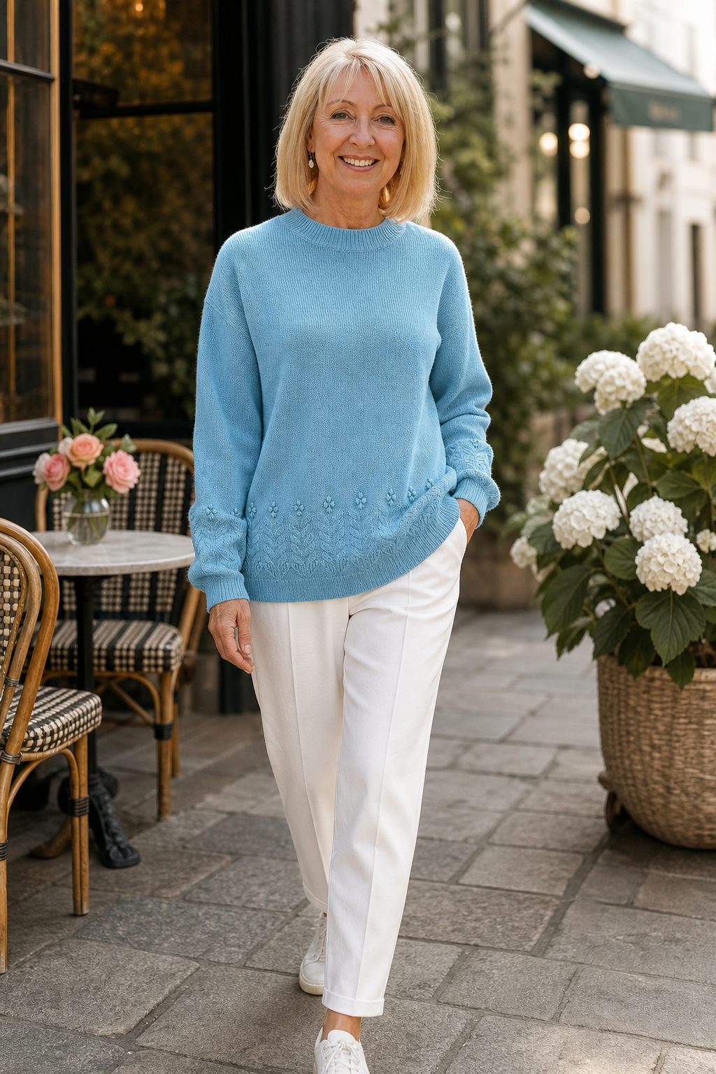 Cablesse – Braided Cable Knit Crew Neck Sweater