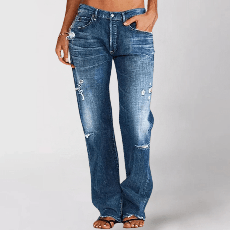 Eveline - Jeans de Pierna Ancha y Corte Relajado