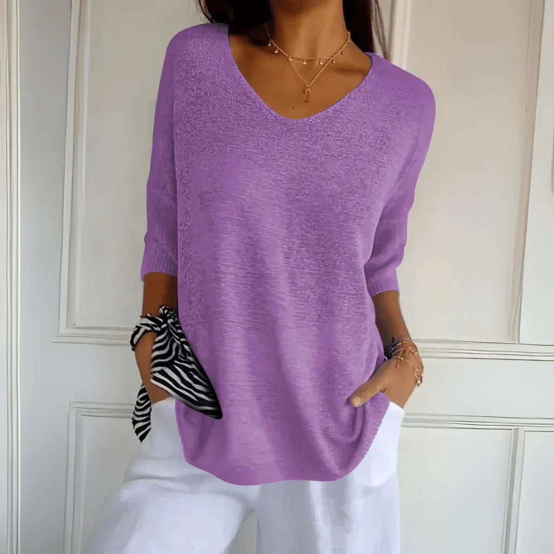 Maddie | Relaxed V-Neck Sweater