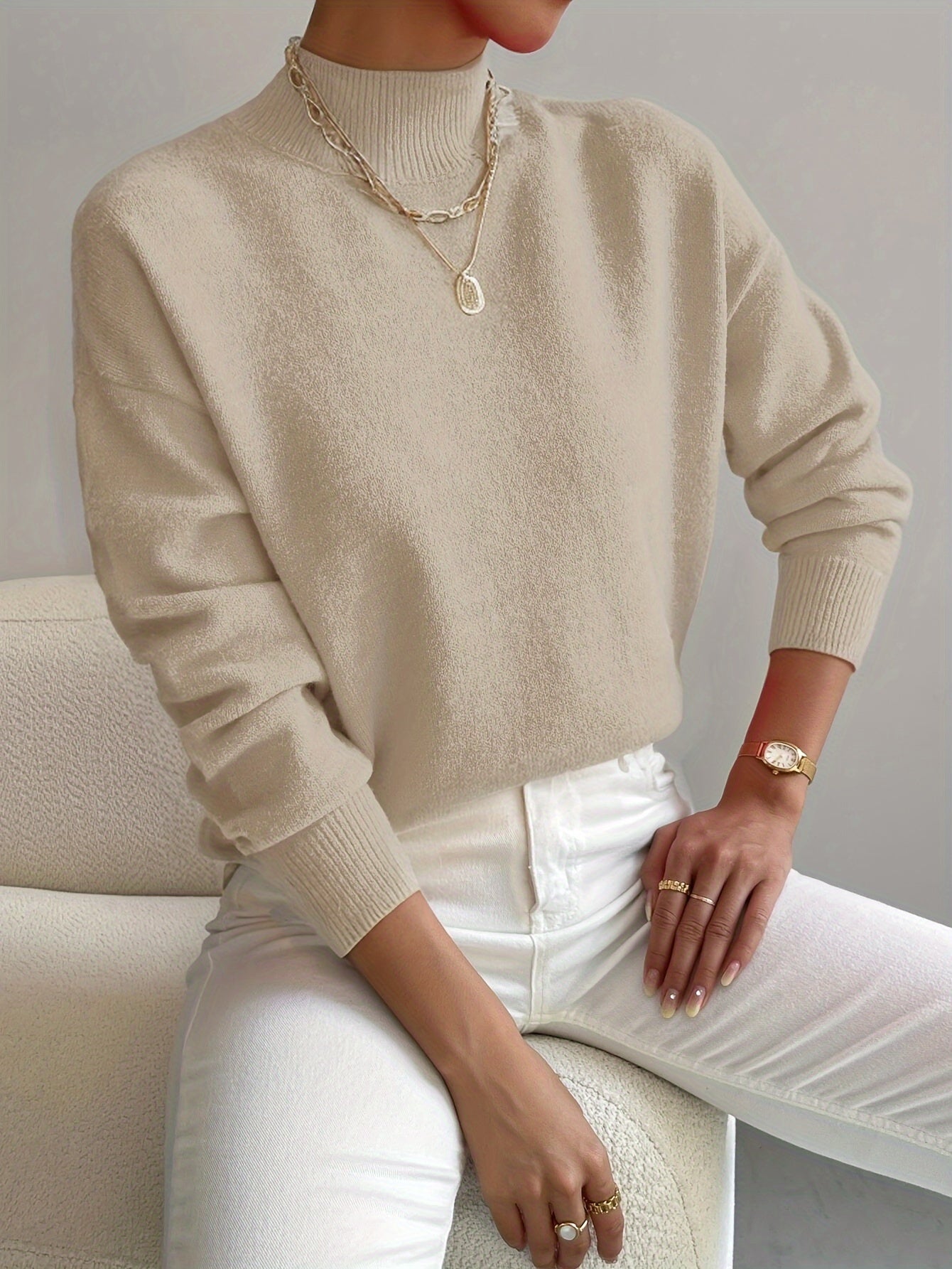 Marilena – Pull col roulé élégant