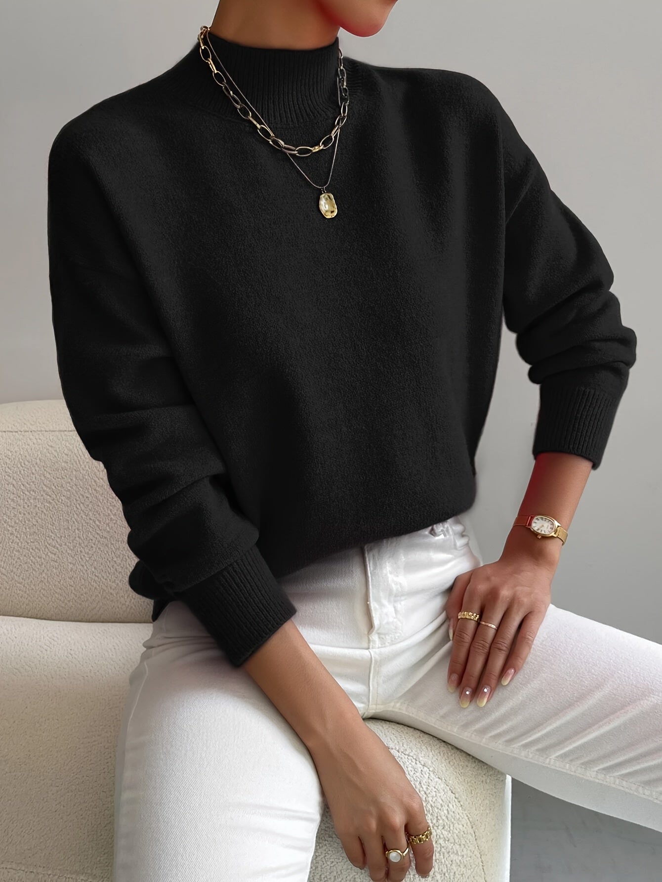 Marilena – Pull col roulé élégant
