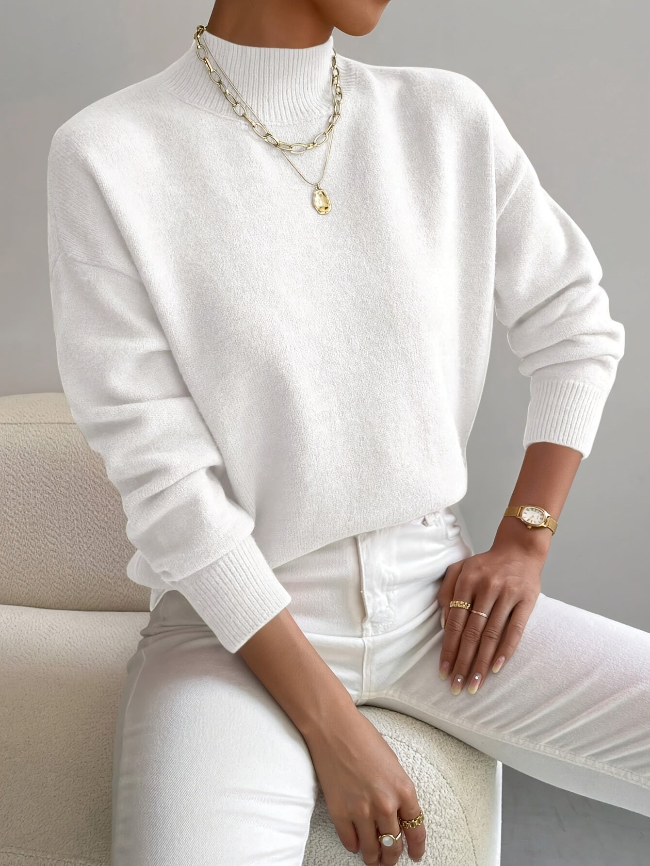 Marilena – Pull col roulé élégant