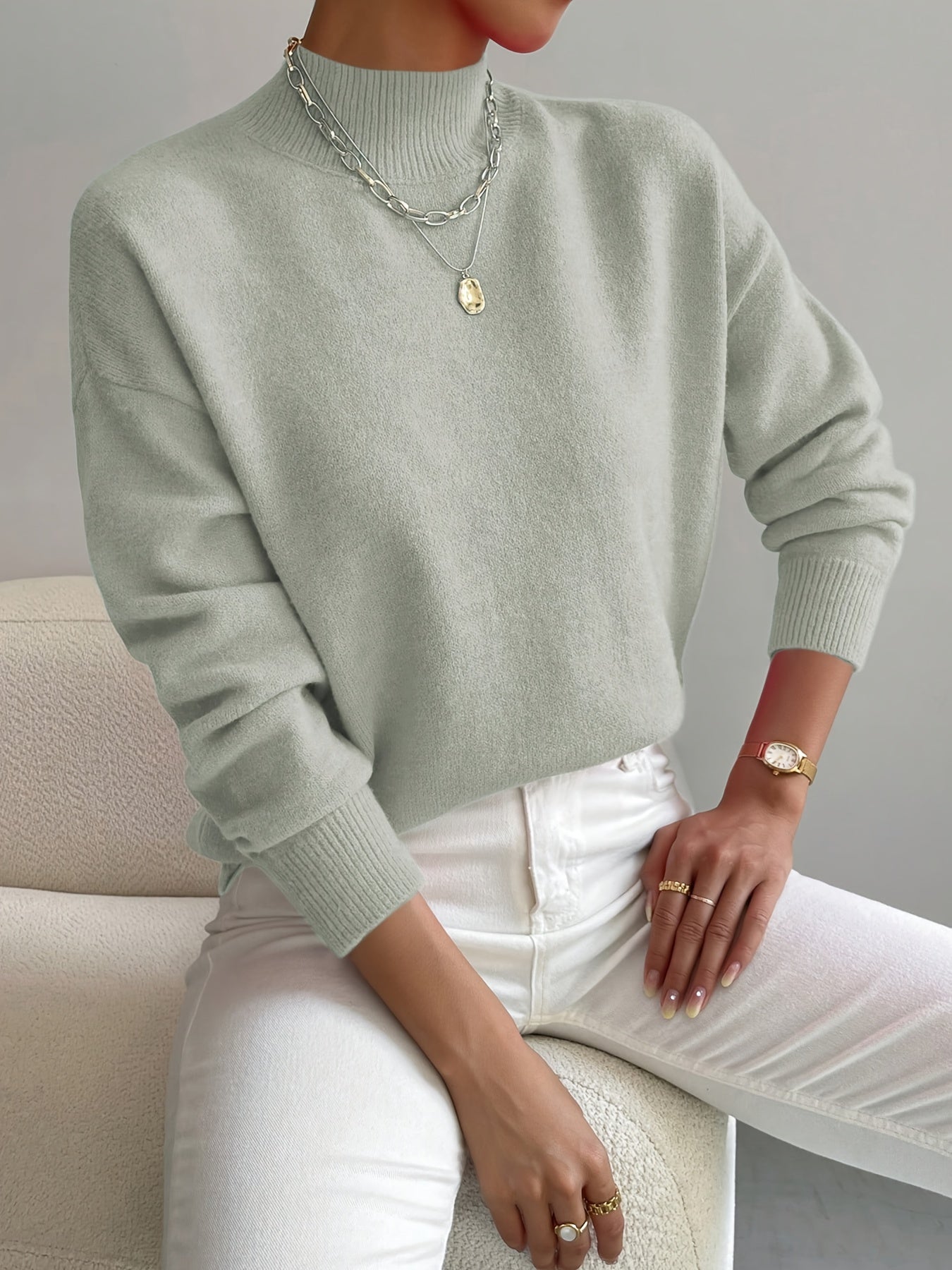 Marilena – Pull col roulé élégant