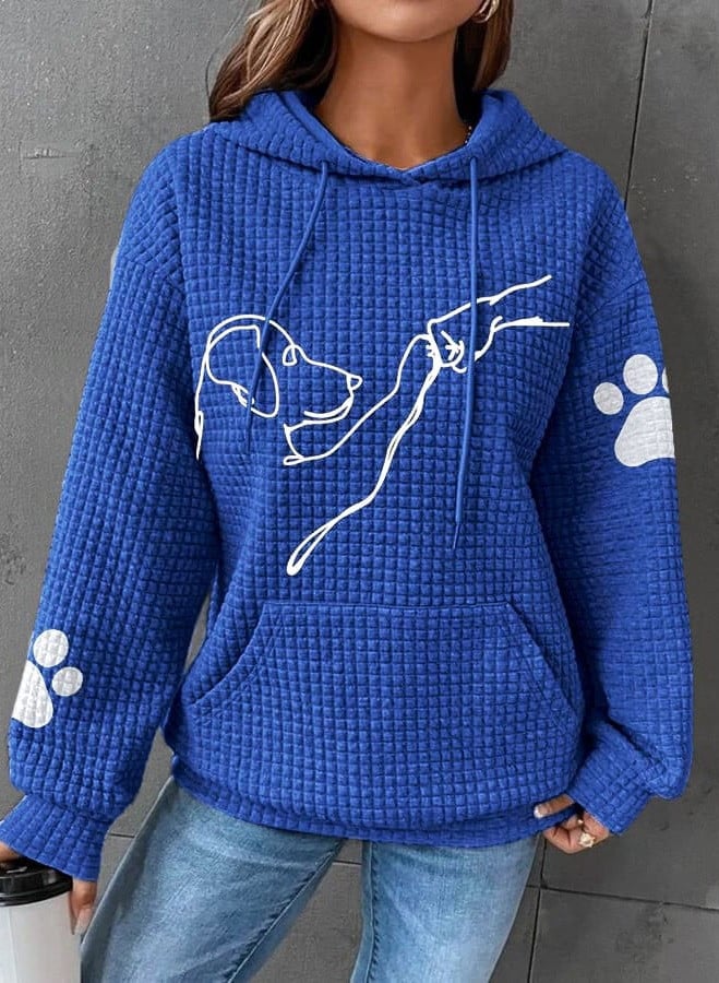 Betsy - Sweat à capuche gaufré Patte de chien