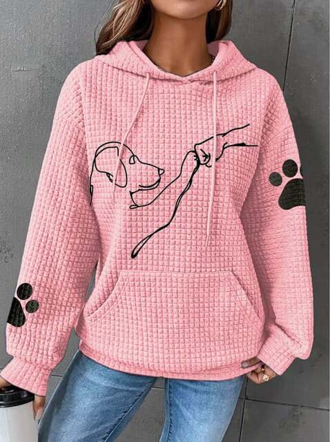 Betsy - Sweat à capuche gaufré Patte de chien