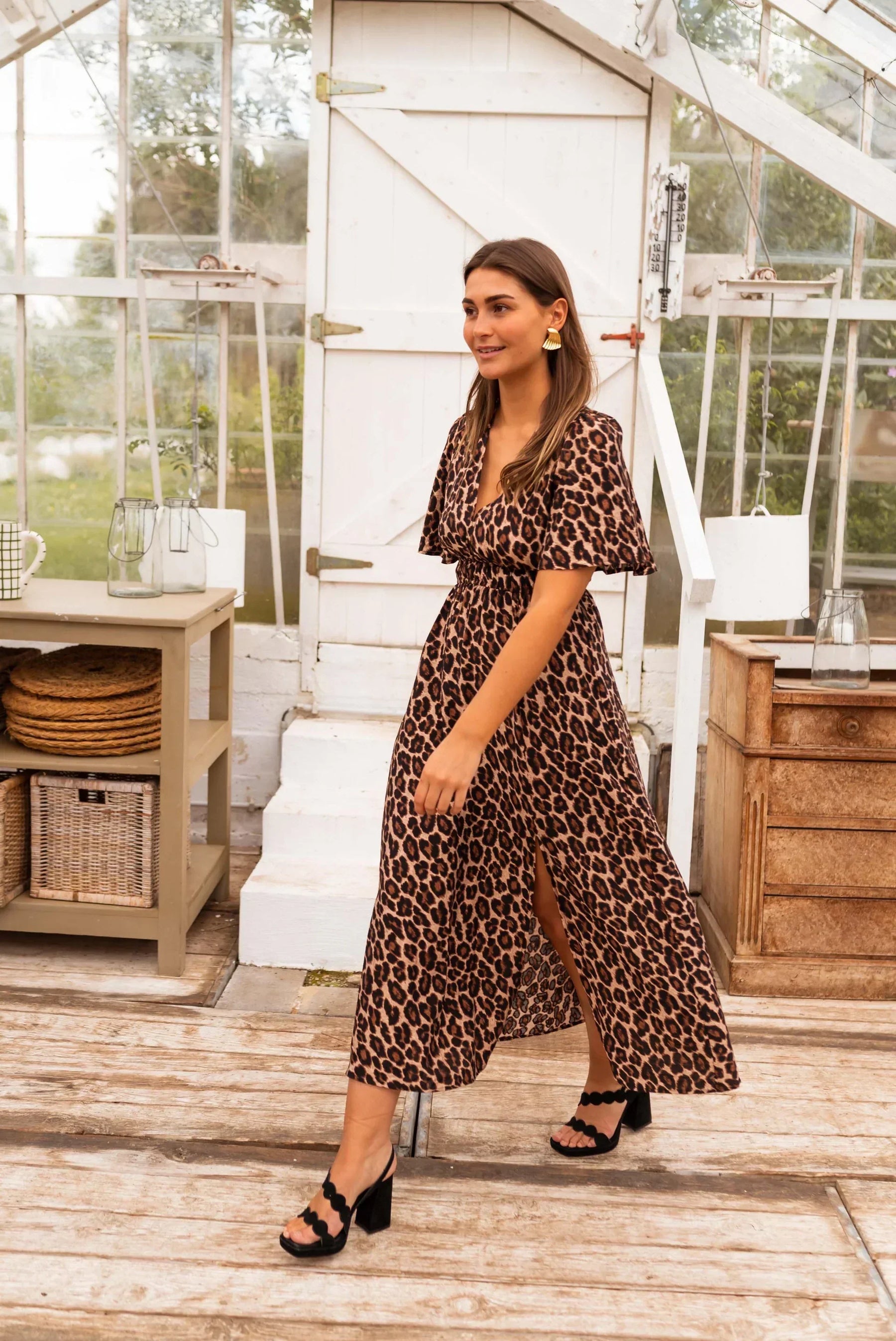 Gaelle | Leopardí maxi šaty