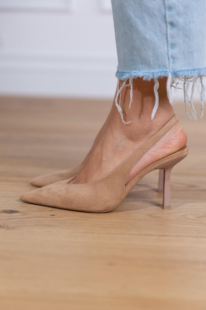 Giselle | Tacones slingback de ante