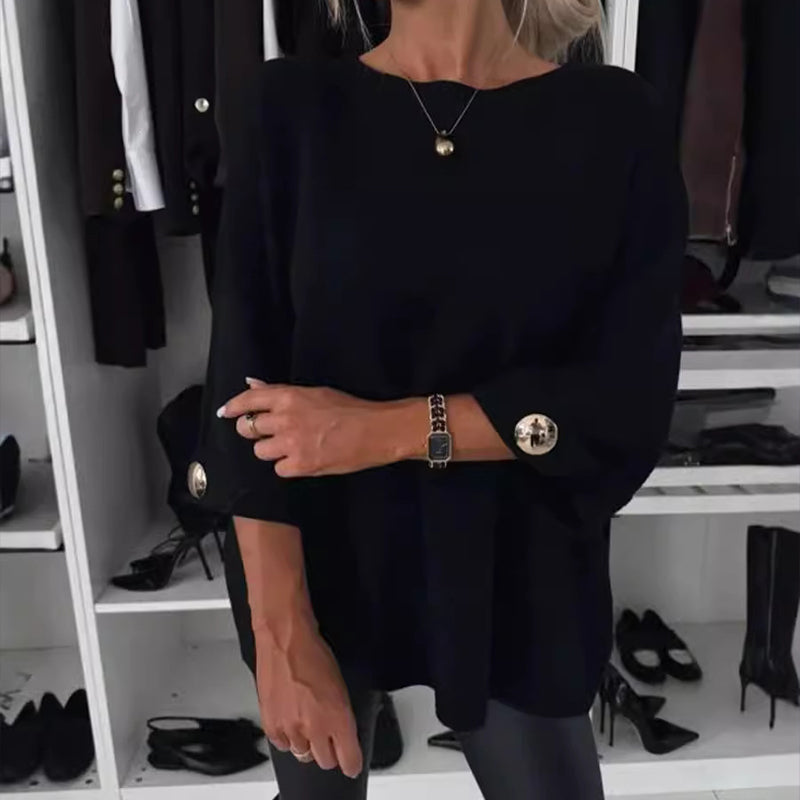 Millie – elegantní top s knoflíky na rukávech