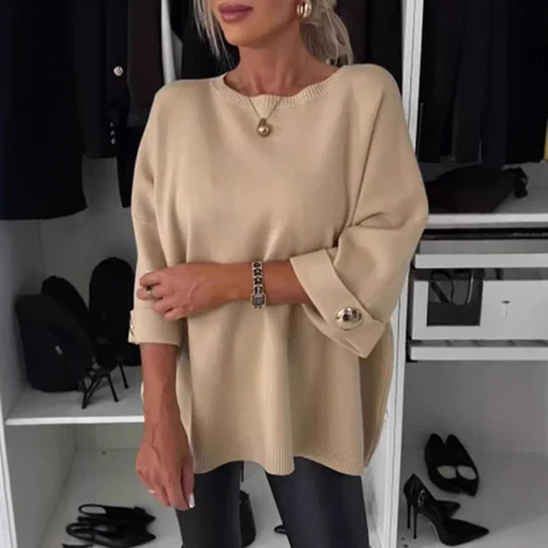 Millie – elegantní top s knoflíky na rukávech