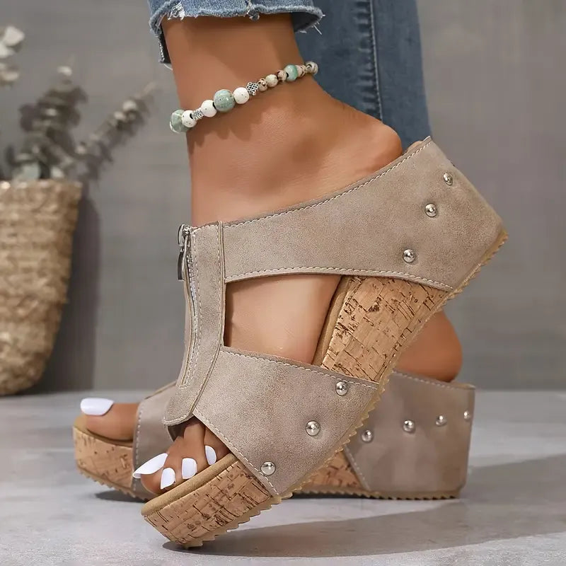 Calista™|Stylové sandály na klínku